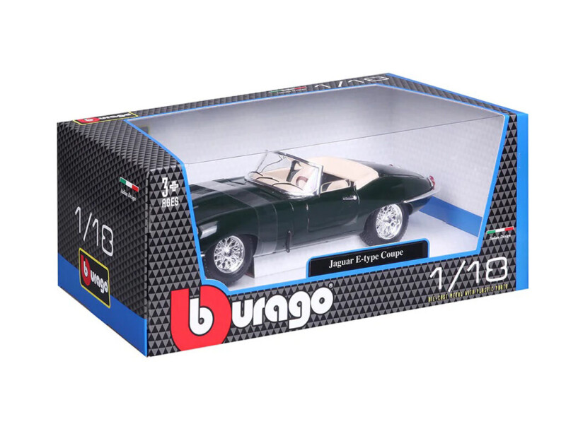 Bburago Jaguar E Cabriolet 1961 1:18 zelený